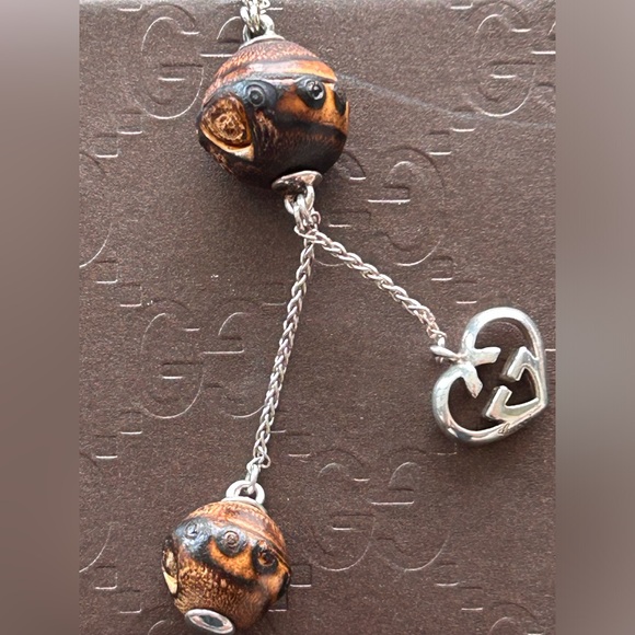 ** Rare** GUCCI silver and bamboo necklace - Picture 5 of 5